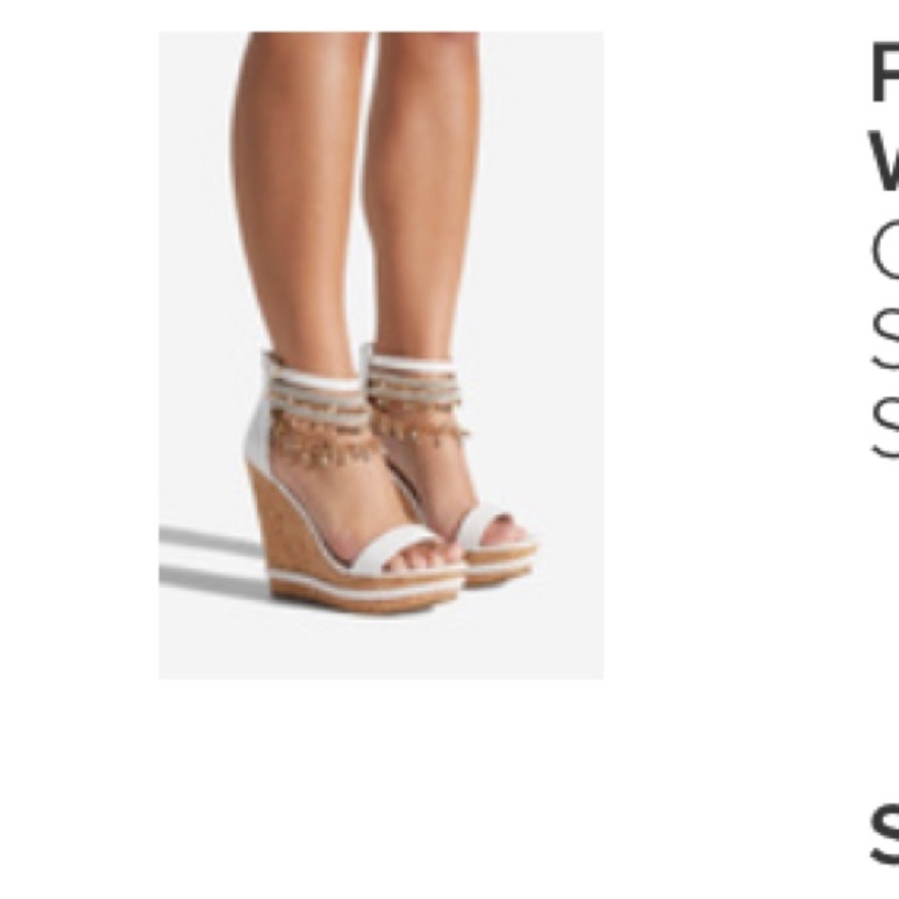 Pomeline Embellished Cork Screw Wedges